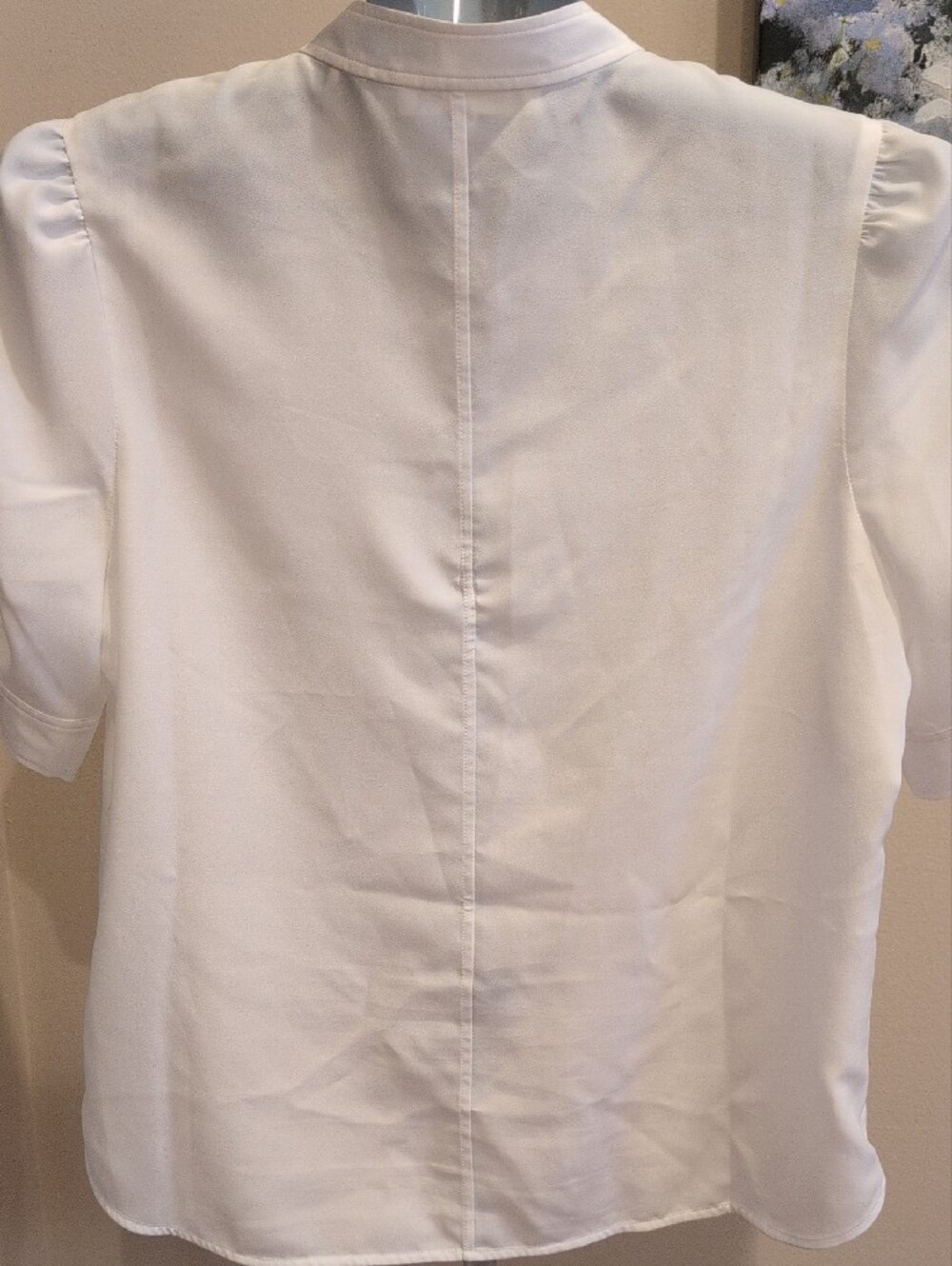 Frame Classic Button Down White Short Sleeve Blouse - Picture 5 of 6